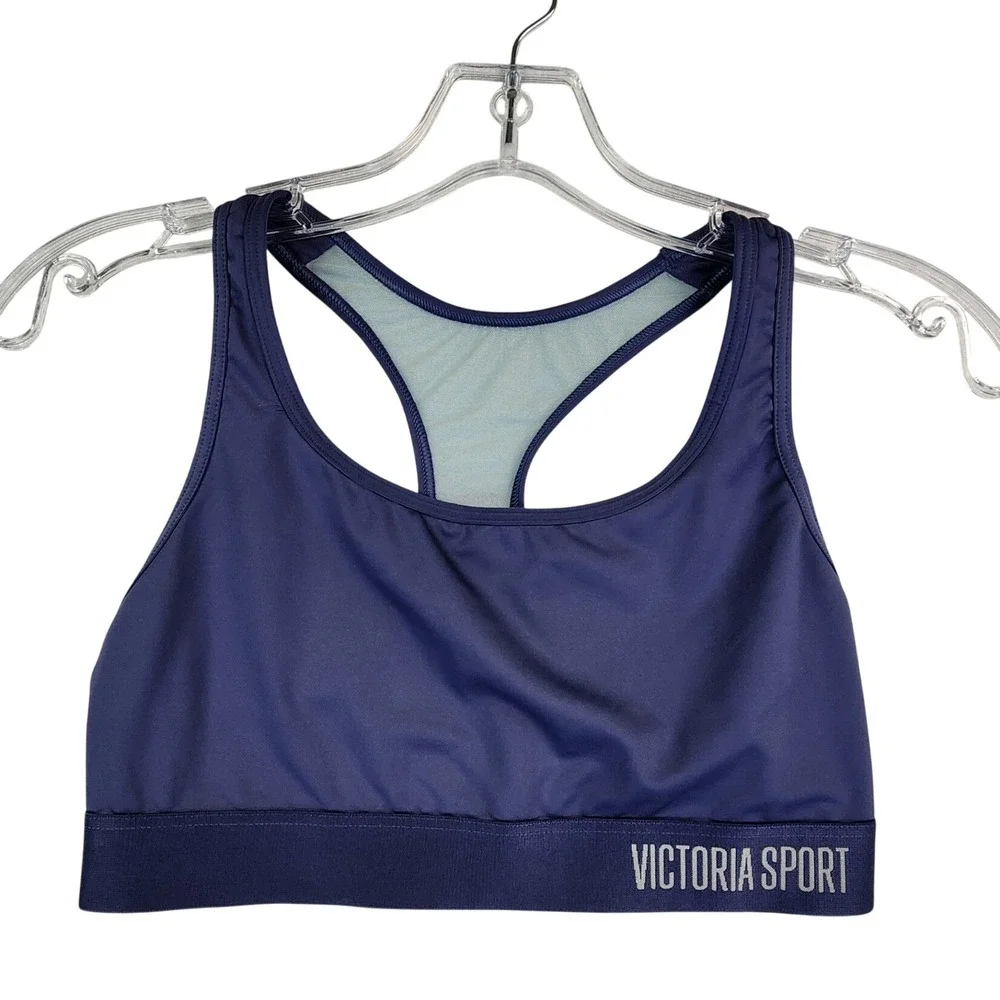 Victoria Sport M Purple Racerback Sports Bra Activewear Gym Workout Yoga Fitness